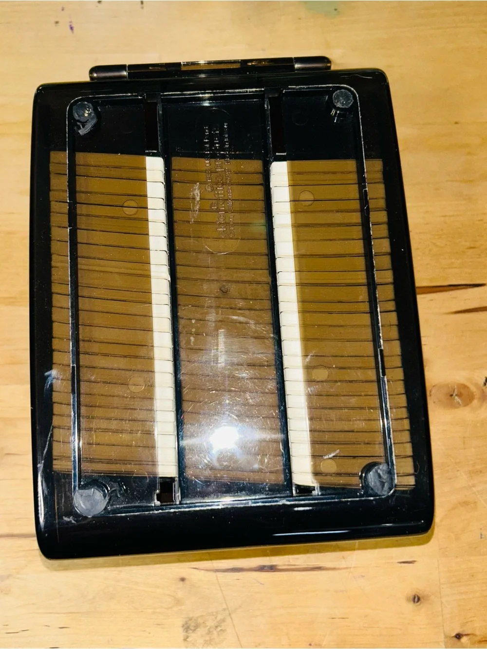Vintage 1983 Eldon Office Products Rolodex Black and Clear in Color Blank Cards